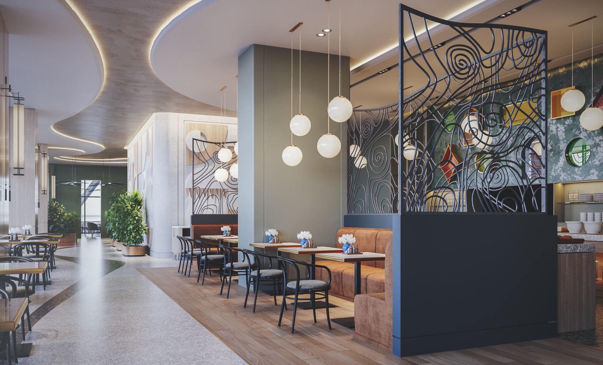 restaurants and bars