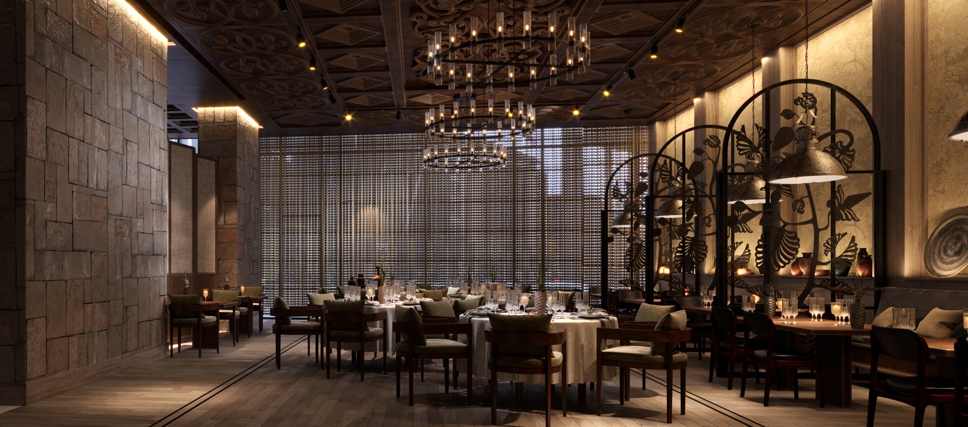 Modern Restaurant Architecture - Restaurant Mosavali