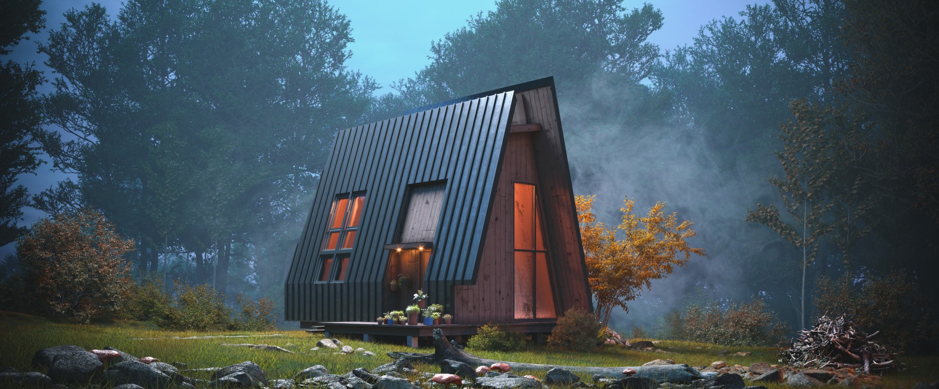 wooden cottage design - Wooden Cabin